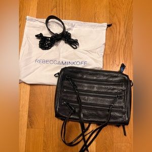 Rebecca Minkoff Black and Gunmetal crossbody